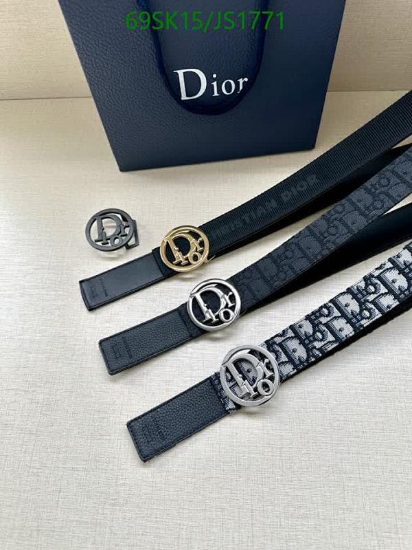 Dior Belts for Men, Cowhide Leather with Iconic Buckle, Width 3.5cm