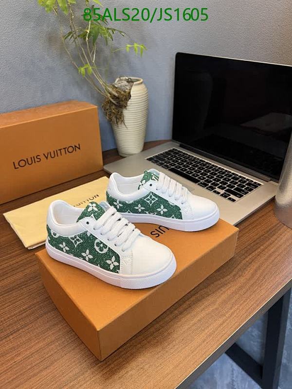 Louis Vuitton Kids' Green Monogram Sneakers, Sizes EU23-35, Stylish & Comfortable
