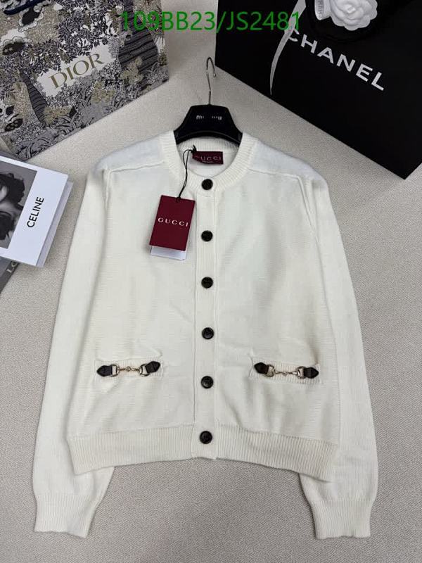 Gucci Women's Wool Knit Cardigan with Horsebit Detail - Ivory, Size S-M-L