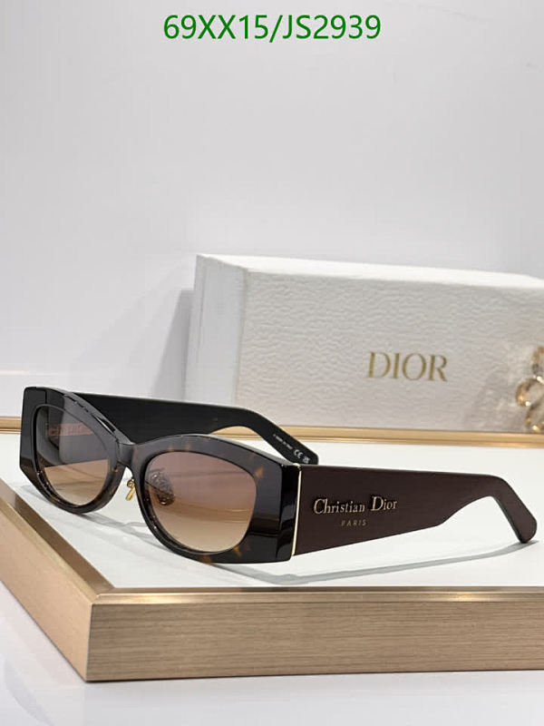 Christian Dior JS2939 Brown Tortoise Shell Sunglasses, 55-19-145, Luxury Designer Frames
