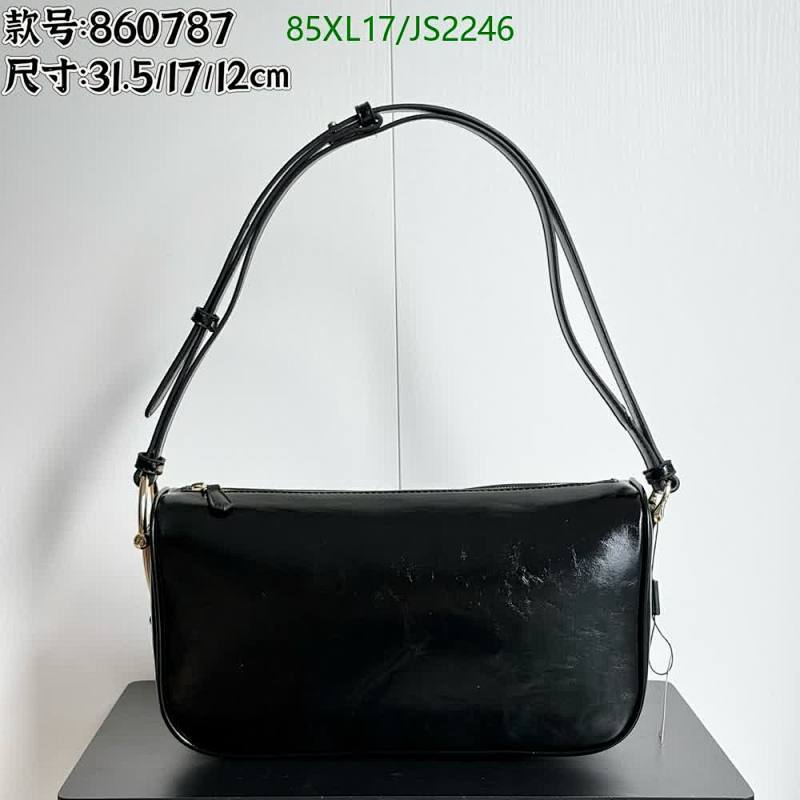 Gucci Black Leather Shoulder Baguette Baguette 31.5*17*12CM