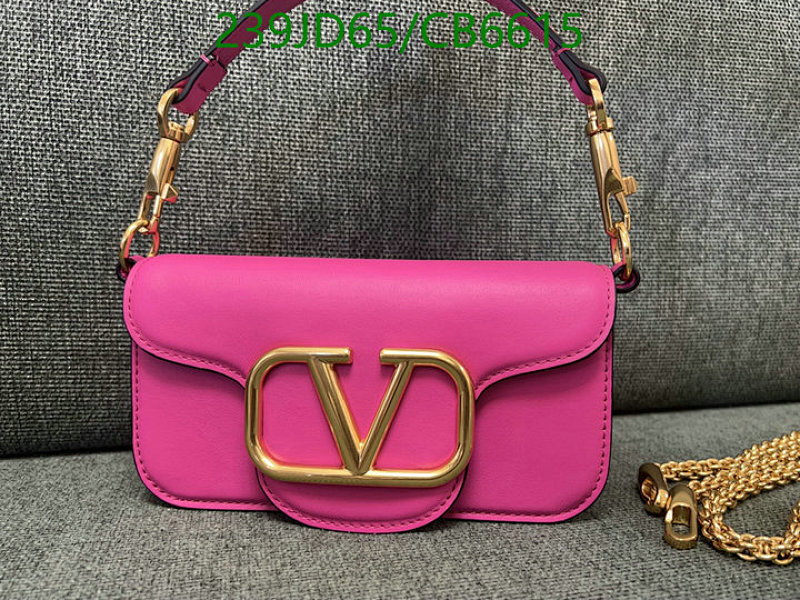 Valentino Garavani Locò Small Shoulder Bag in Cowhide Leather - Pink