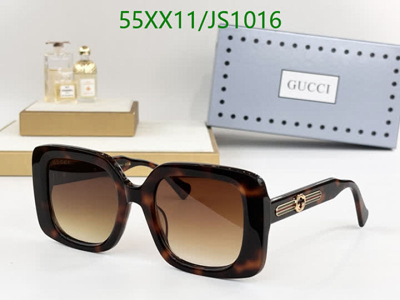 Gucci Women's Square Frame Sunglasses, Brown Tortoise/Brown Gradient Lens 2 Gucci Women's Square Frame Sunglasses, Brown Tortoise/Brown Gradient Lens