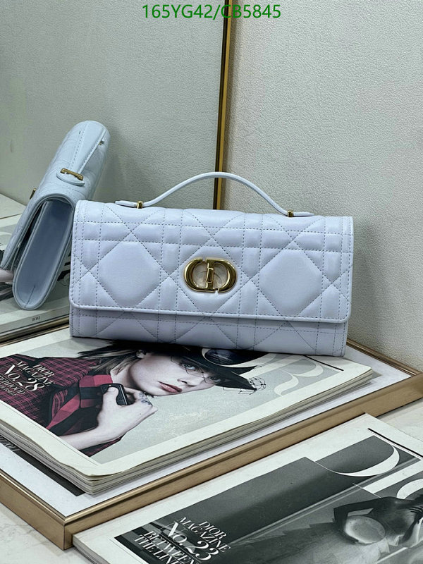 Elegant Dior Caro Bag in Light Blue Quilted Leather, 24x12x4CM 5 Elegant Dior Caro Bag in Light Blue Quilted Leather, 24x12x4CM