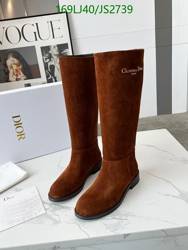 Christian Dior Women's Brown Cowhide Knee High Boots, Sizes EU35-EU41