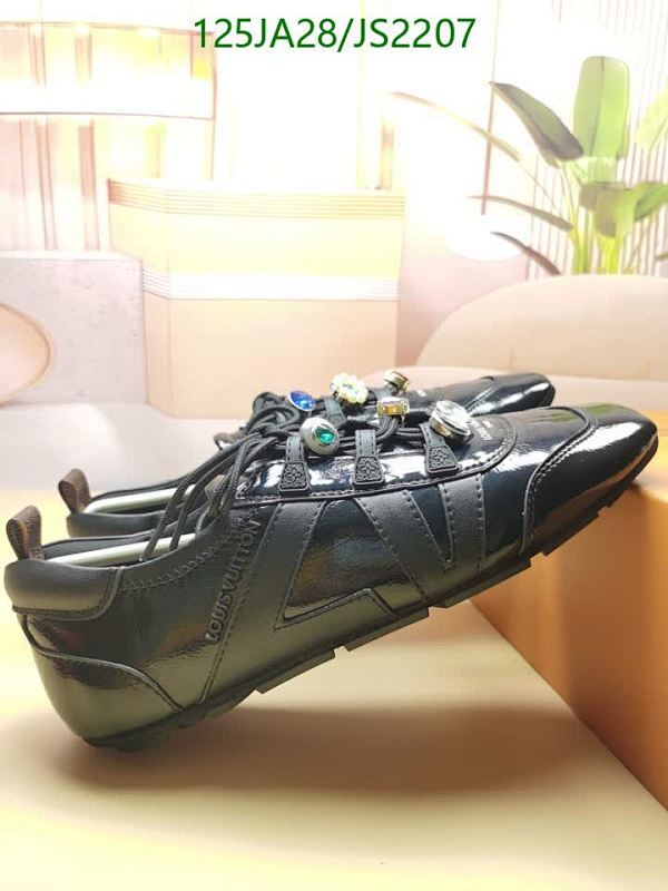 Louis Vuitton Women's JS2207 Black Leather Embellished Sneakers EU35-41