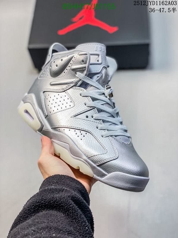 Air Jordan 6 Retro Metallic Silver Unisex Shoes EU36-47