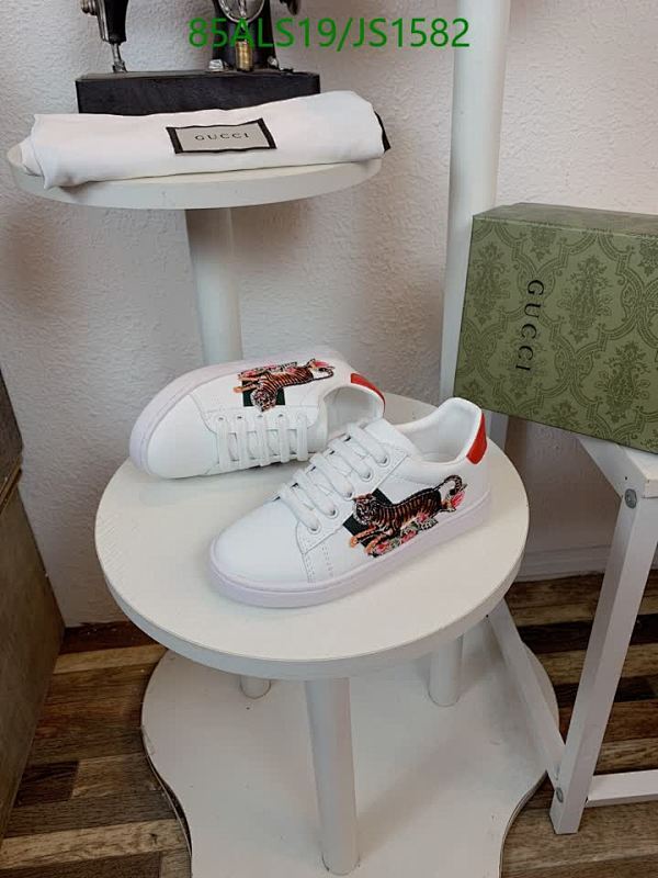 Gucci Kids White Leather Sneakers With Tiger Print EU23-35 5 Gucci Kids White Leather Sneakers With Tiger Print EU23-35