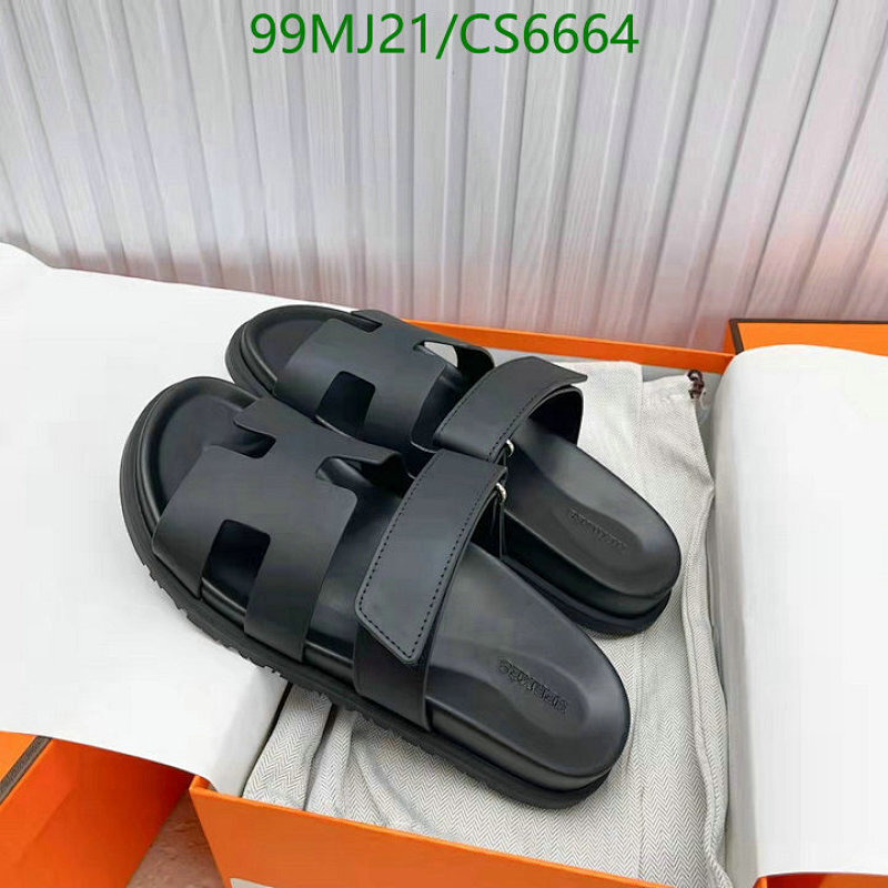 Hermes Men's Black Leather Sandals EU35-46 | Comfortable & Stylish