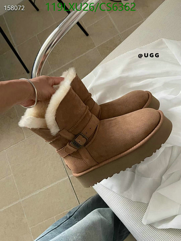 UGG Women's Brown Wool Boots with Buckle Detail, Cozy Winter Footwear