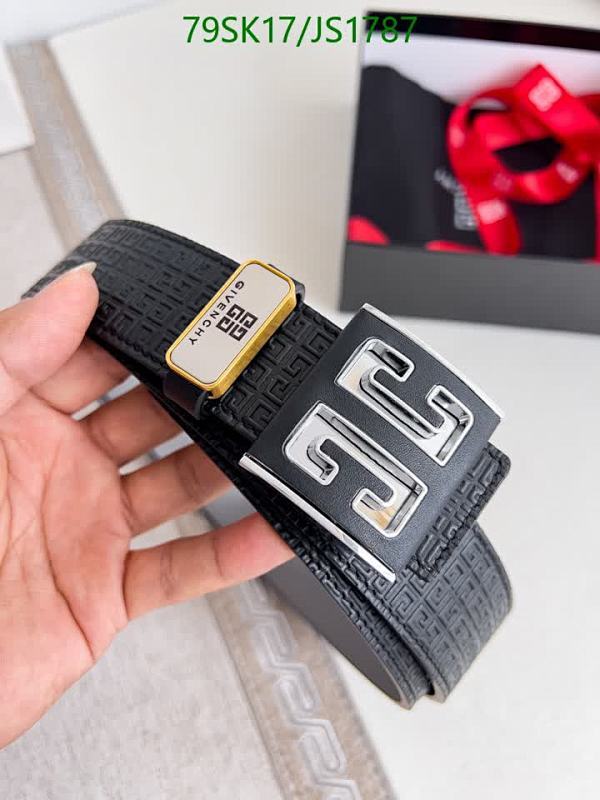 Givenchy Men's Black Cowhide Leather Belt with Iconic Buckle - JS1787 4 Givenchy Men's Black Cowhide Leather Belt with Iconic Buckle - JS1787