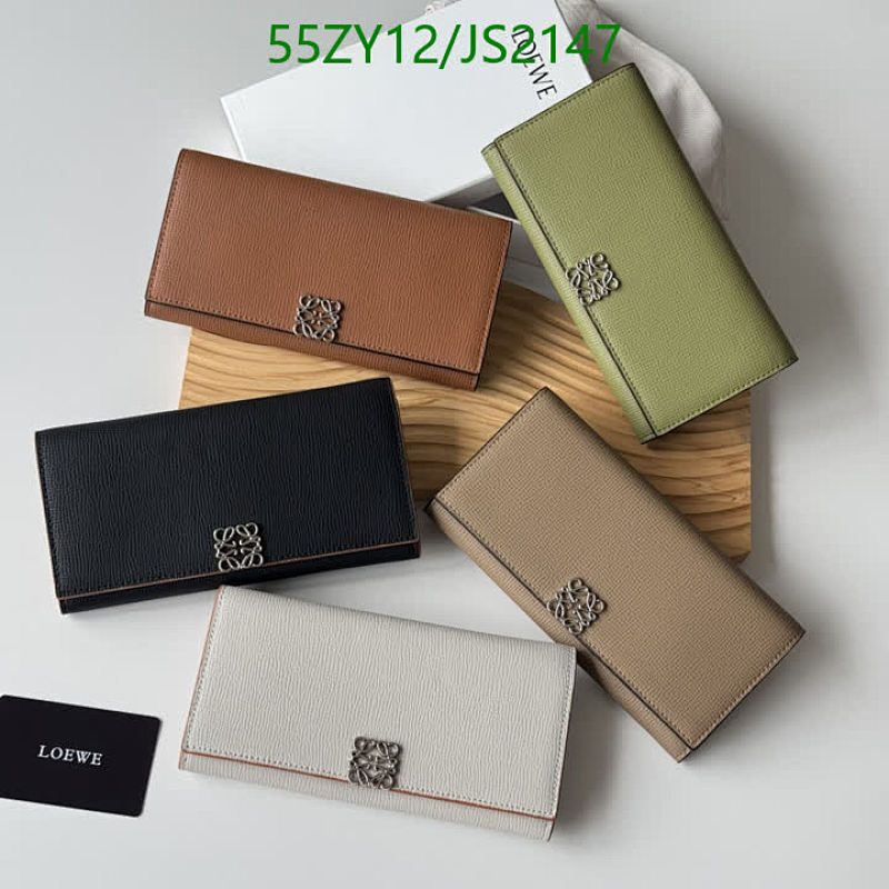 Loewe Long Wallet for Women Cowhide Leather with Anagram Closure