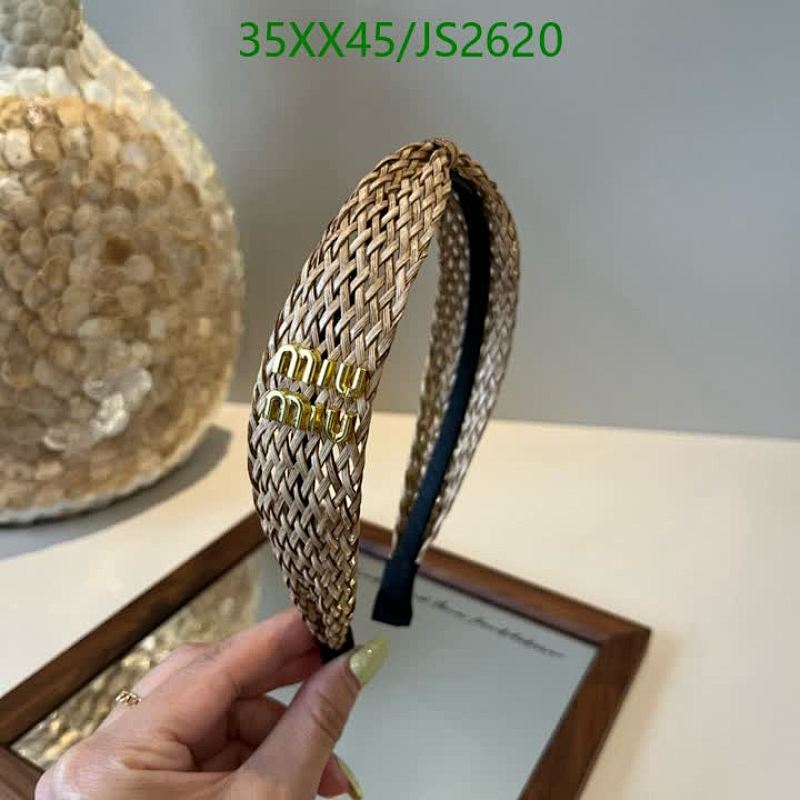 Miu Miu Woven Headband with Logo - Chic Hair Accessory