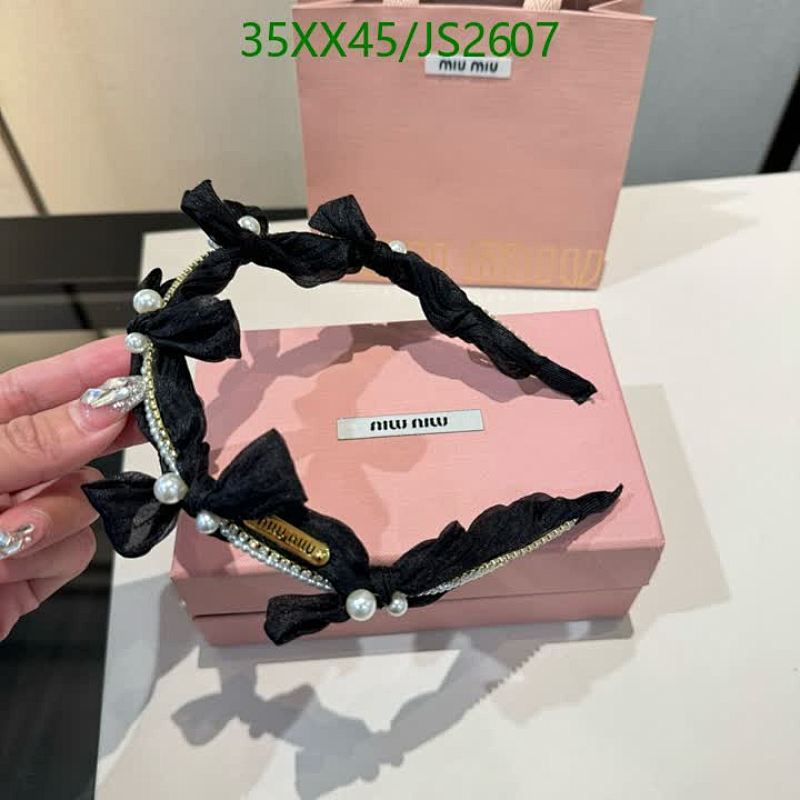 Miu Miu Women's Black Bow Embellished Headband - Elegant Hair Accessory