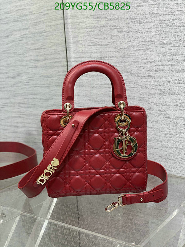 Dior Lady Dior Bag Red Sheepskin, 20*17*8CM,CB5825- Timeless Elegance