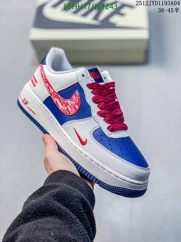 Nike Air Force 1 Low Retro QS Shoes - White/Blue/Red - Unisex EU36-45 6 Nike Air Force 1 Low White Royal Red Paisley Unisex Sneakers