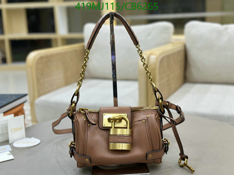 Chloé Paddington Bag in Calfskin Leather with Lock Closure - CB6265