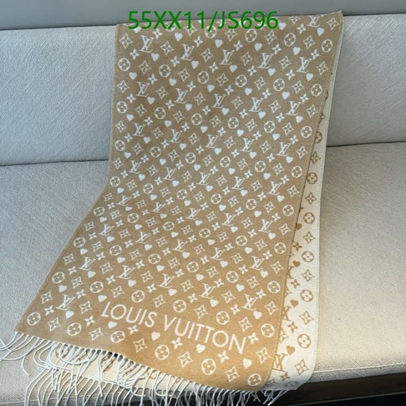 Louis Vuitton Cashmere Scarf, 45-190cm, Designer Print, Soft and Warm