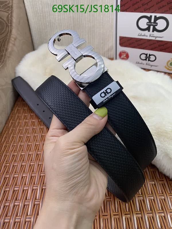 Salvatore Ferragamo Men's Reversible Leather Belt with Double Gancio Buckle