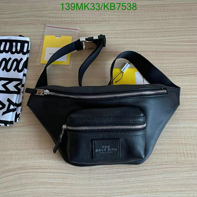 Marc Jacobs Black Leather Belt Bag | Stylish & Compact 33*15*6CM