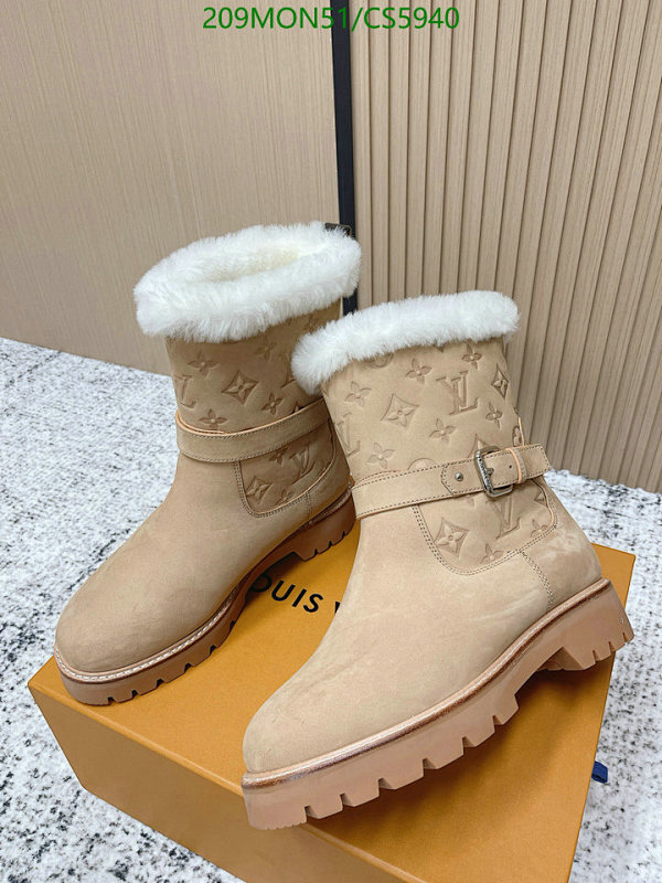 Louis Vuitton Women's Beige Monogram Ankle Boots with Fur Trim - EU35-EU41