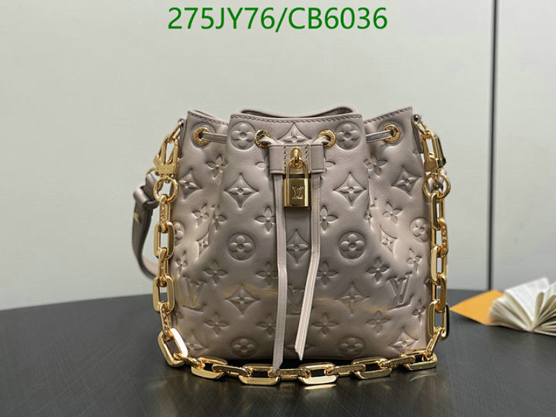 Louis Vuitton Nano Bucket Bag Embossed Leather Chain Accent - CB6036