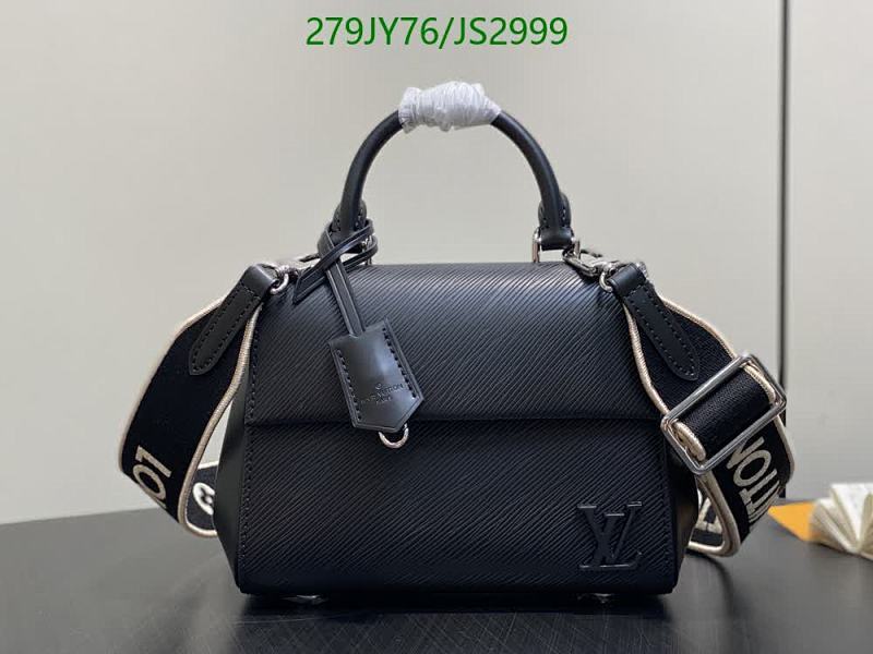 Louis Vuitton 14435 Black Leather Crossbody Bag, Top Handle, Adjustable Strap