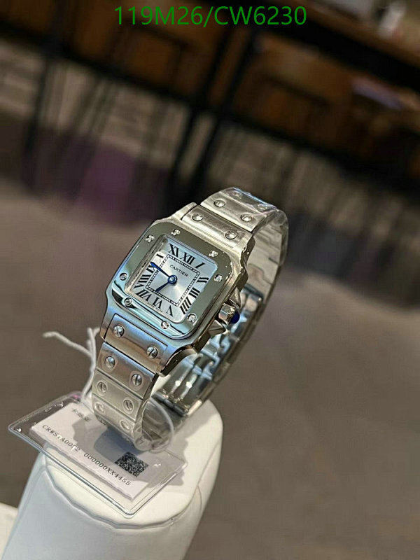 Cartier Santos Dumont Quartz Silver Dial Stainless Steel Ladies Watch 27 mm