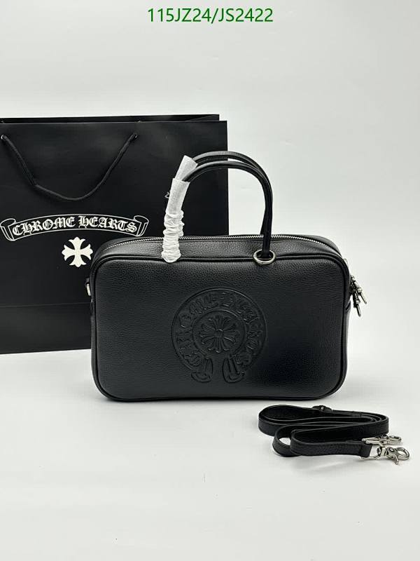 Chrome Hearts Genuine Leather Handbag, 30cm - Stylish and Durable