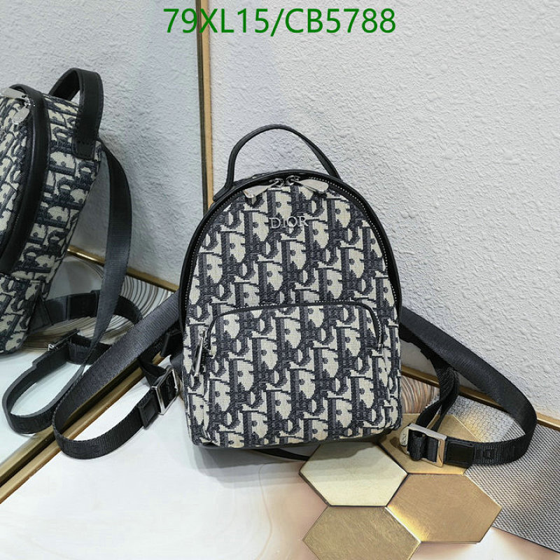 Dior Oblique Canvas and Leather Backpack, 24x16x10CM - Model 6601