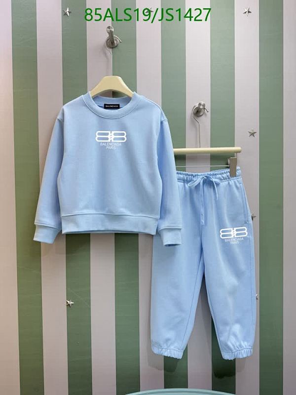 Balenciaga Kids' Blue Cotton Logo Sweatshirt and Pants Set - Size 110-150