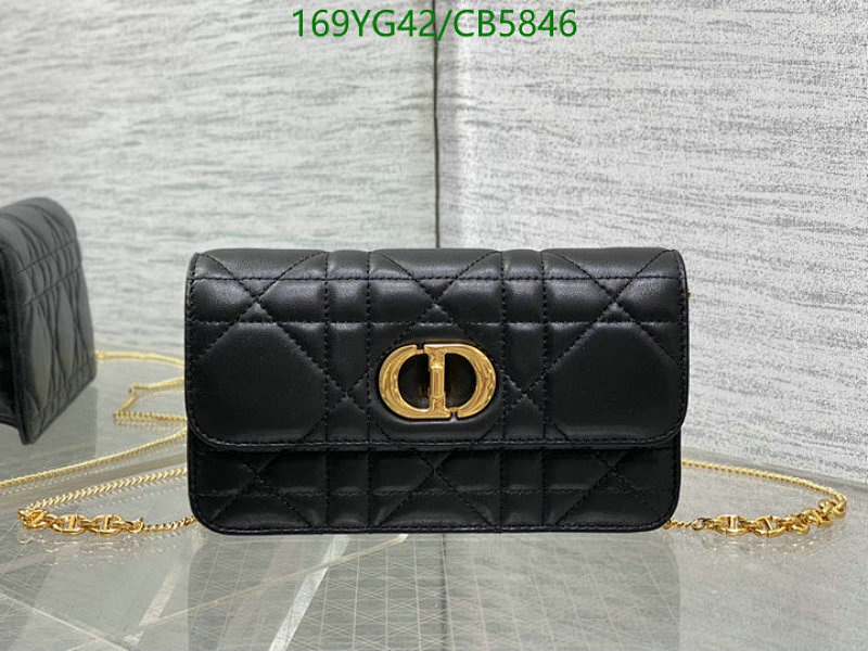 Dior Caro Bag, 19 cm, Black Supple Calfskin with Cannage Stitching