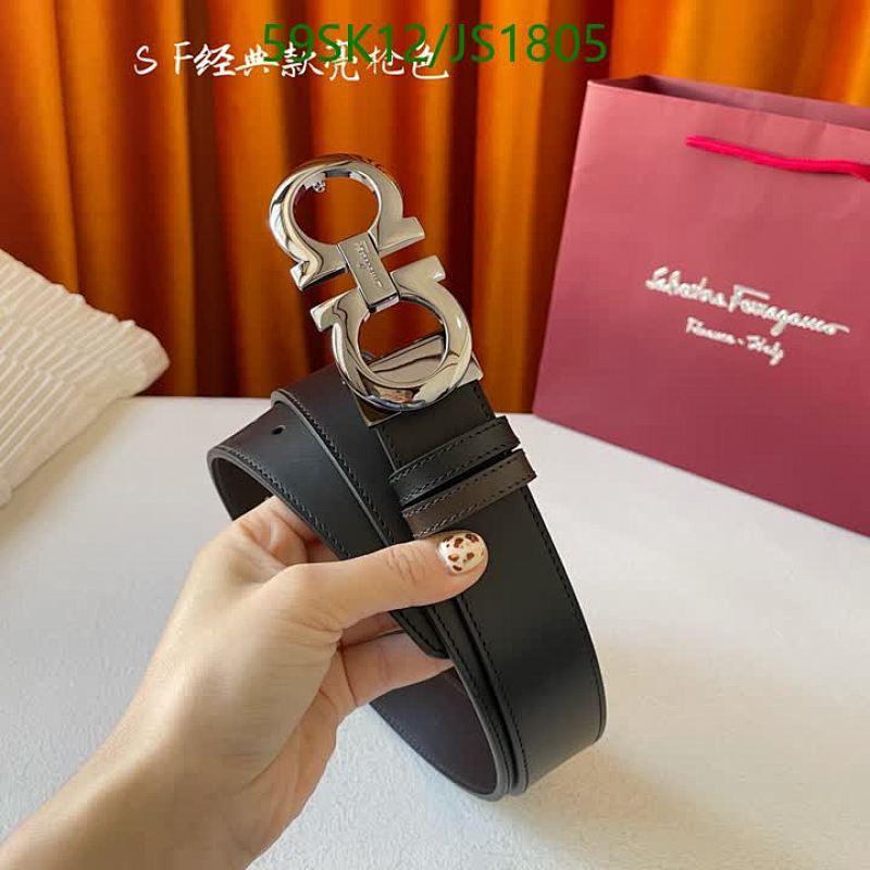 Salvatore Ferragamo Men's Reversible Leather Belt with Double Gancini Buckle