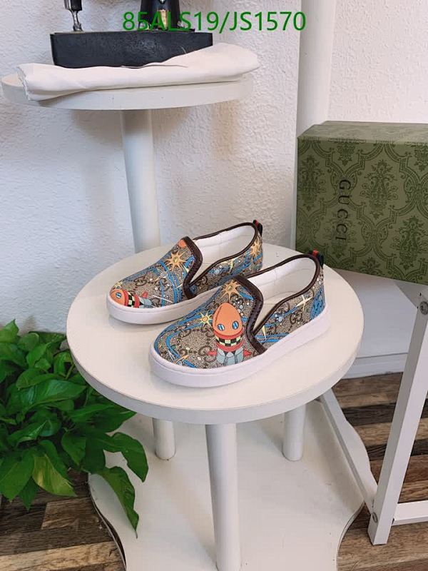 Gucci Kids Slip-On Sneakers with Cartoon Print, Size EU23-35