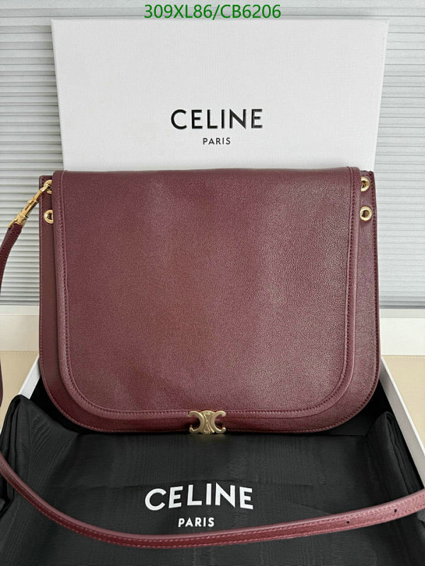 Celine Besace Cuir Triomphe Bag in Lambskin Burgundy, 35x25x13 cm 3 Celine Besace Cuir Triomphe Bag in Lambskin Burgundy, 35x25x13 cm