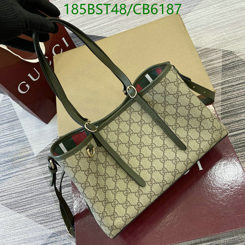 Gucci Tote Bag in Beige and Green, 30*18*11CM, CB6187