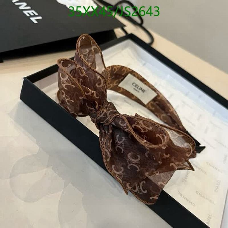 Celine Triomphe Printed Silk Headband - Chic Hair Accessory