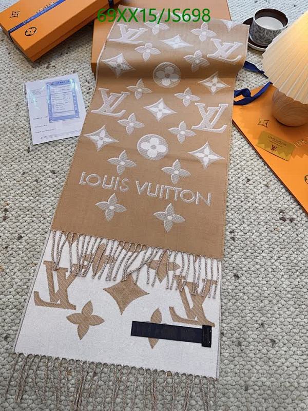 Louis Vuitton Wool Scarf,186 x 34 cm, Beige/White, Ideal Gift For Her 3 Louis Vuitton Wool Scarf,186 x 34 cm, Beige/White, Ideal Gift For Her