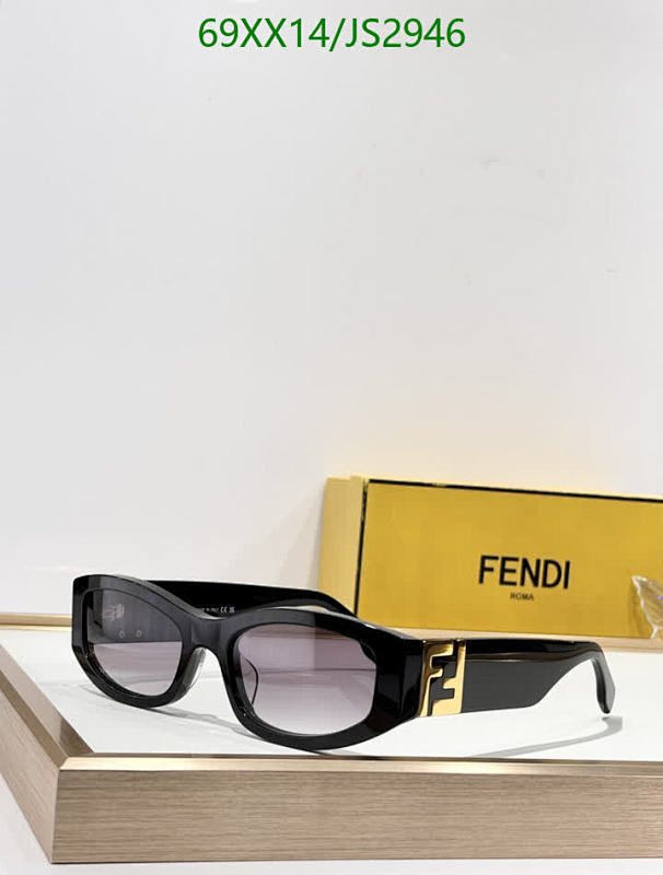 Fendi Roma JS2946 Black Frame Sunglasses, 54-21-145, Modern Style, UV Protection