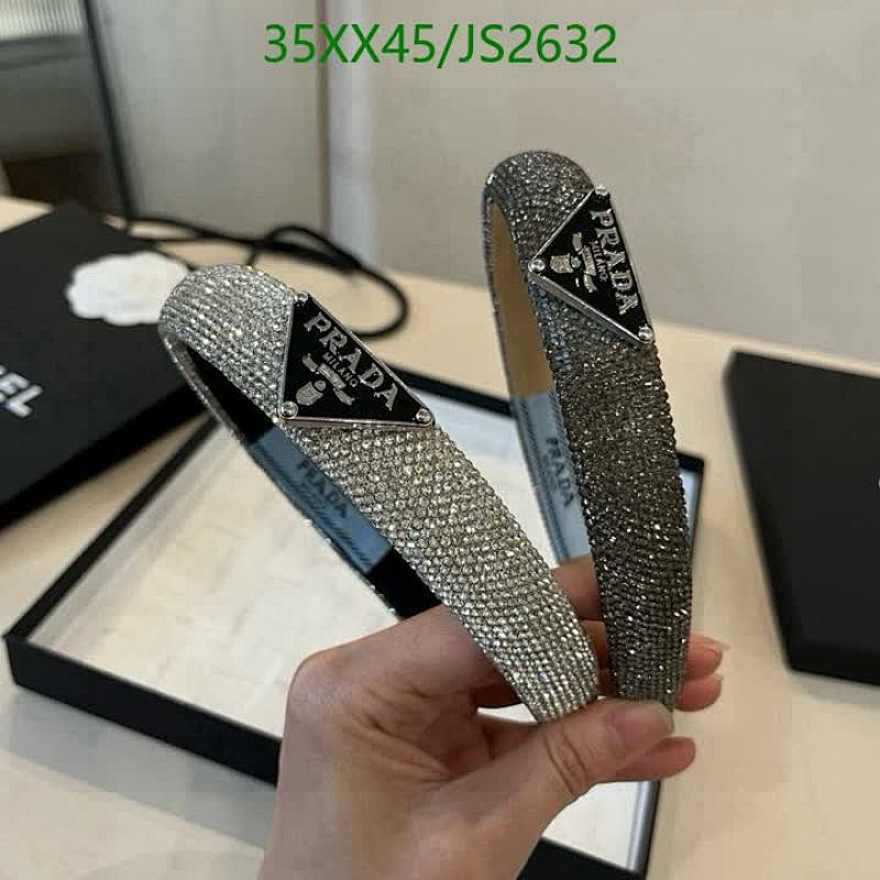 Prada Crystal Embellished Headband - Stylish Hair Accessory for Women