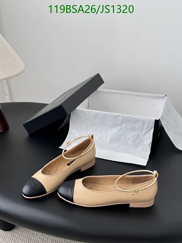 Chanell Women's Ankle Strap Ballet Flats Sheepskin Leather Shoes, Beige and Black