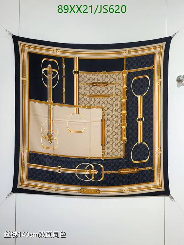 Gucci Silk Cashmere Scarf, 140cm - Elegant Design, Luxurious Feel