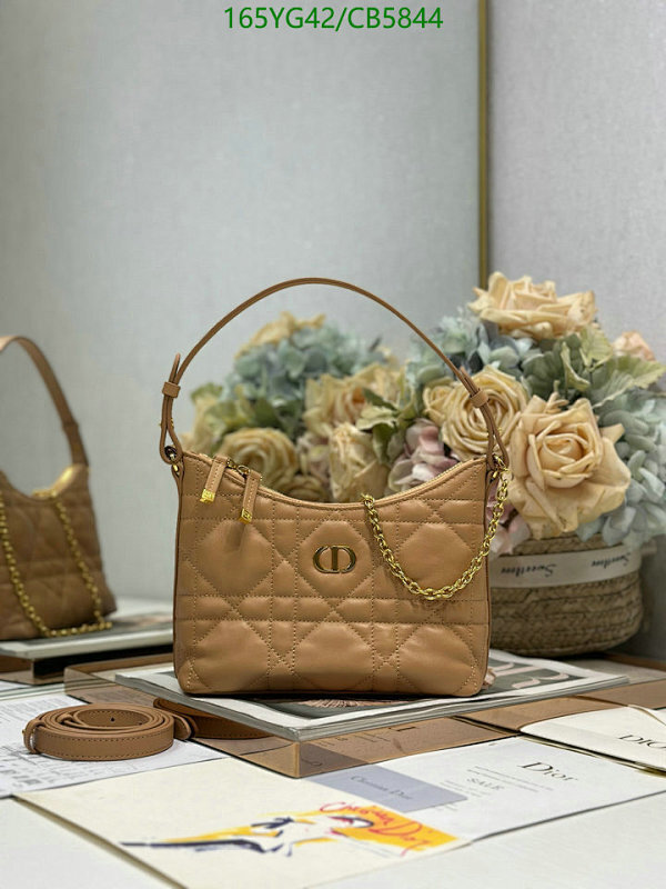 Elegant Dior Bobby East-West Bag in Latte Quilted Leather with Chain Detail
