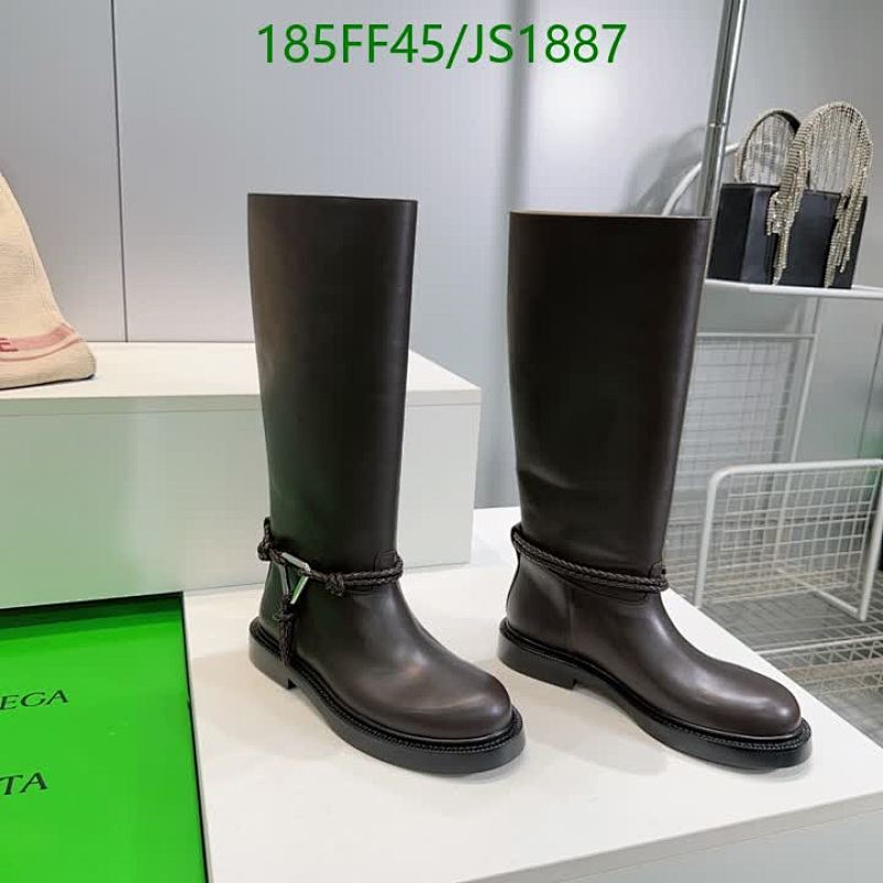 Bottega Veneta Women's Knee-High Leather Boots with Braided Ankle Detail