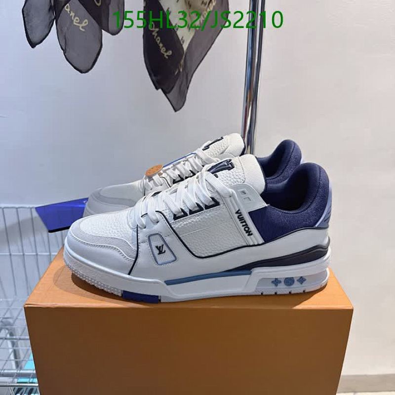 Louis Vuitton Unisex Sneakers in White Leather, EU 35-46, Fashionable Style