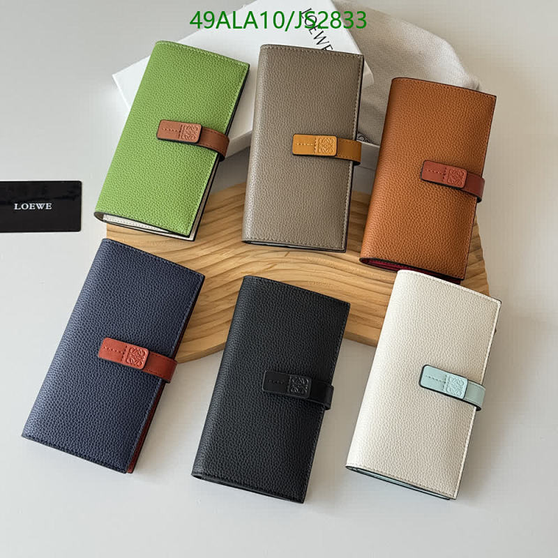 Loewe Long Wallet in Genuine Leather, Stylish and Functional - Mirror Quality