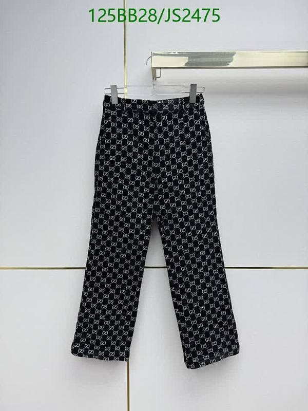 Gucci All-Over GG Print Trousers - Polyester Fiber, Black & White, Sizes S-L