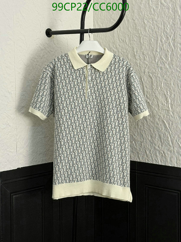 Dior Unisex Polo Shirt - Short Sleeve Knit with Signature Pattern, Sizes XS-L