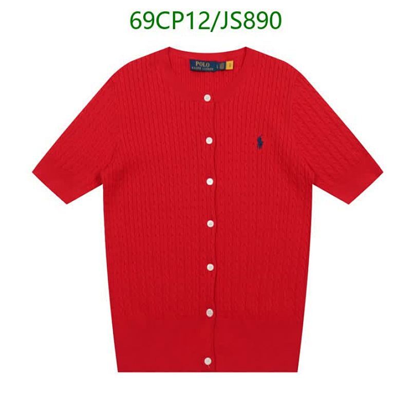 Ralph Lauren Short-Sleeve Cable Knit Cardigan - Classic Fit, Red, S-XL