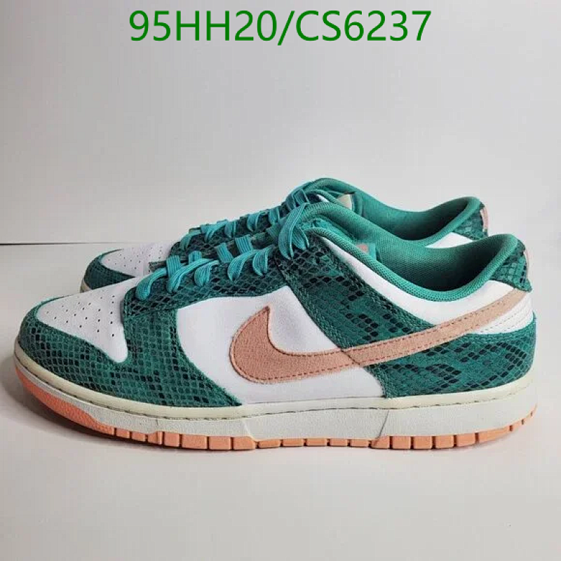 Nike Dunk Low Teal Snakeskin Shoes - Women's Genuine Leather Sneakers